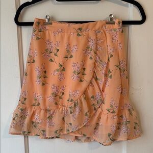 Charming Floral Skirt in Peach